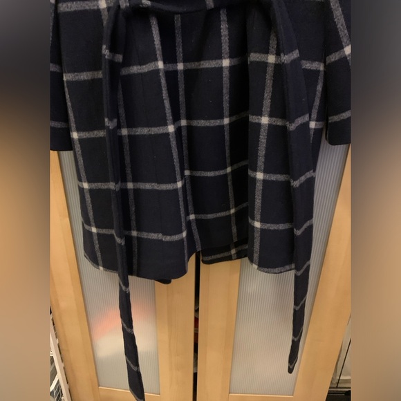 Ann Taylor wool blend windowpane coat Size MP - Picture 9 of 16